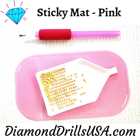 Sticky Mat Pink Non-Slip Pad Tray & Accessory Holder - Arts 