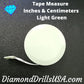 Tape Measure Dual Sided Inches & Centimeters Retractable 
