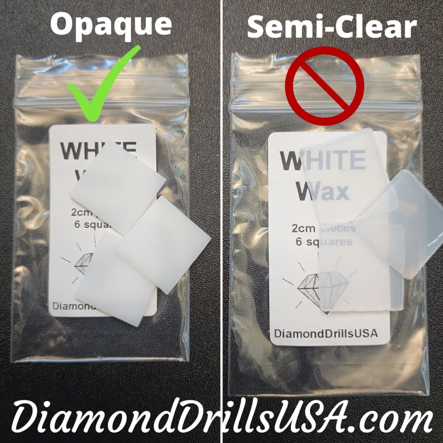 DiamondDrillsUSA - White Wax Semi-Clear Clay for Diamond Painting 6pcs Mud  Small Square