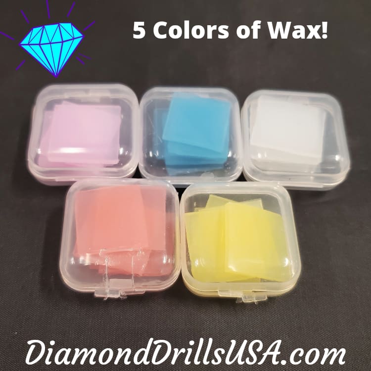 1 Box/6 Pcs Square Diamond Painting Clay Diamond Art Glue Painting Wax  Drilling Mud Diamond Painting Wax with Storage Box (2.5 x 2.5 cm)(Purple)