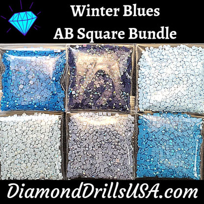 Winter Blues AB Square Bundle 6 AB Colors Aurora Borealis 